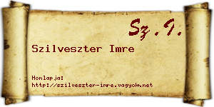 Szilveszter Imre névjegykártya